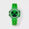 Reloj digital, color verde para niños con diseño de Creeper -Minecraft