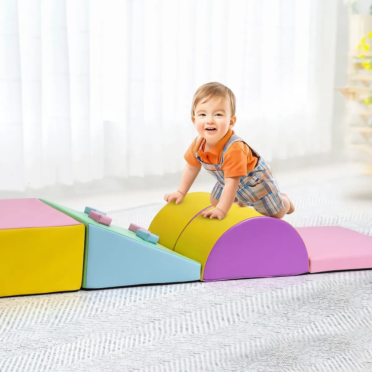 Juego de 6 bloques de espuma de escalado para bebés -Generic - Imagen 5