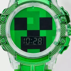 Alternative view of Reloj digital, color verde para niños con diseño de Creeper -Minecraft