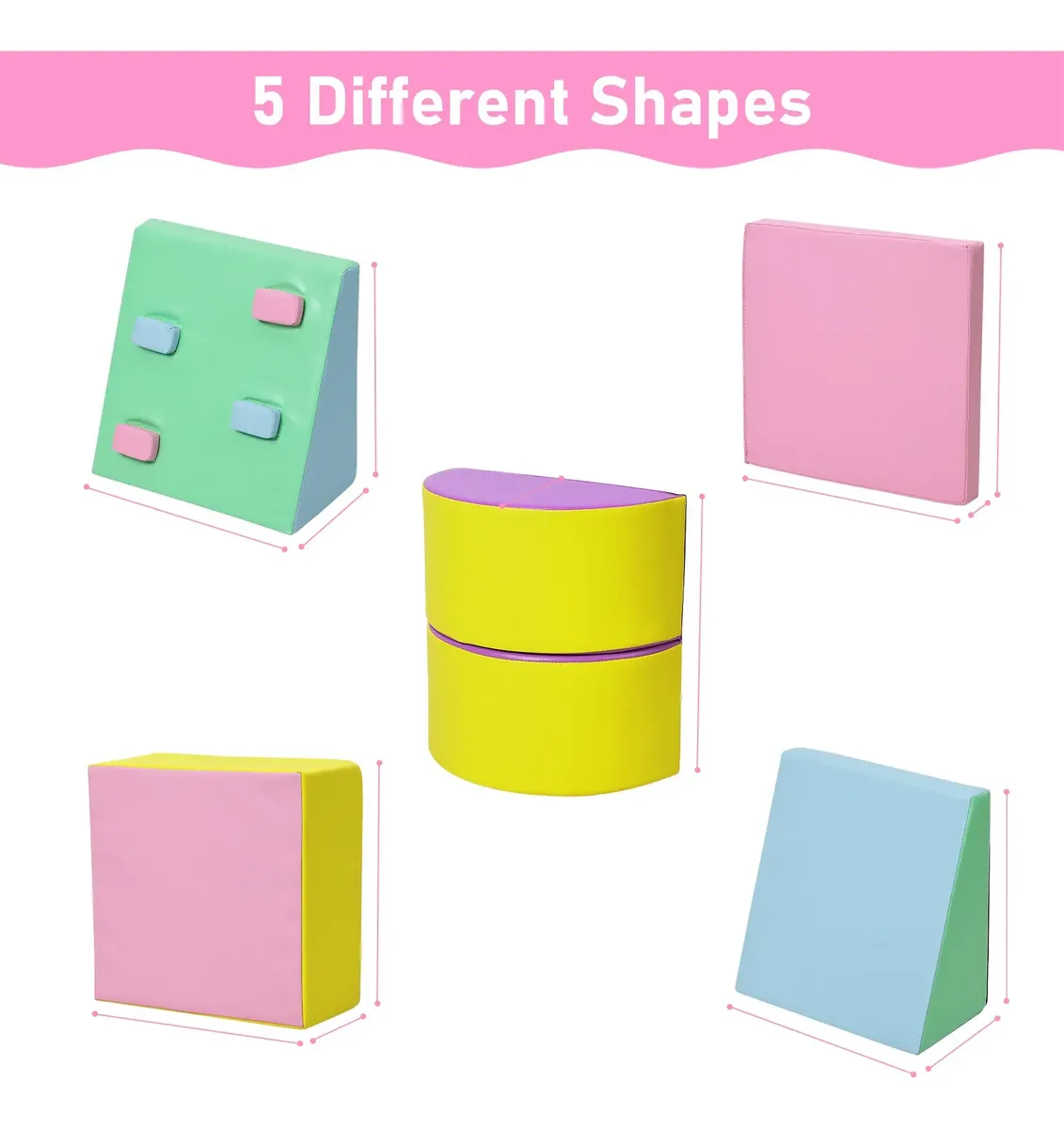 Juego de 6 bloques de espuma de escalado para bebés -Generic - Imagen 3