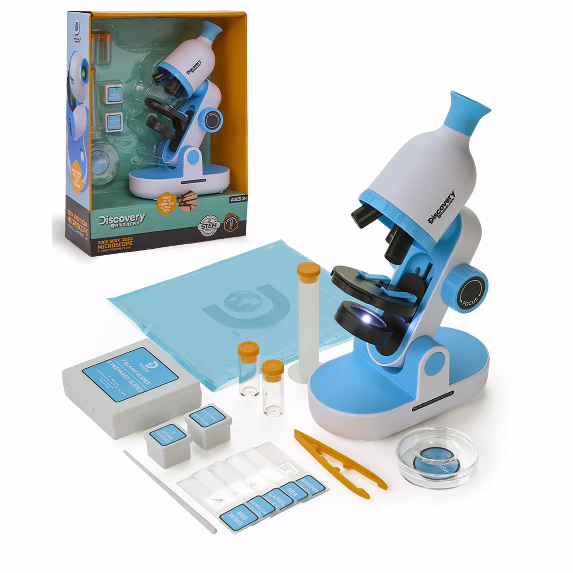 Microscopio de laboratorio: Kit de 41 piezas para niños -Discovery