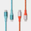 Par de cables trenzados USB-C a Lightning de 1,8 m -Heyday