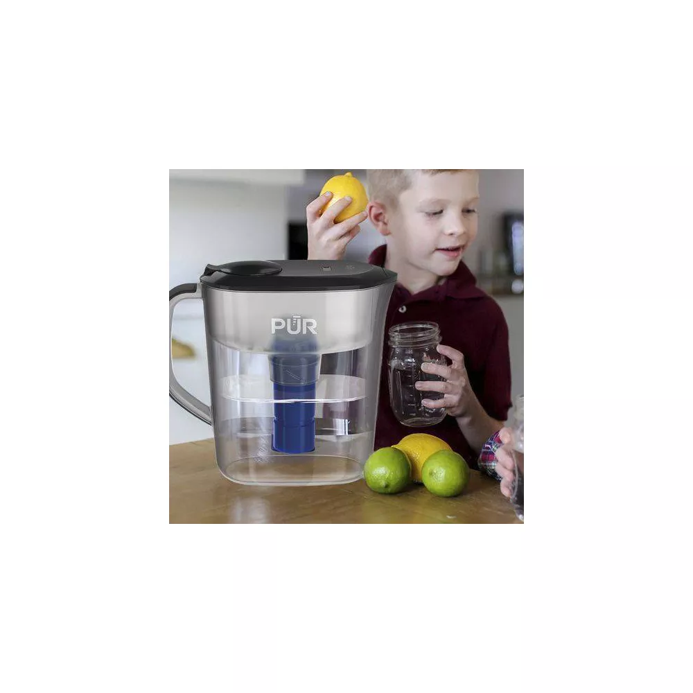Jarra de agua con sistema de filtración de 11 tazas, color humo -PUR Filtration - Imagen 8