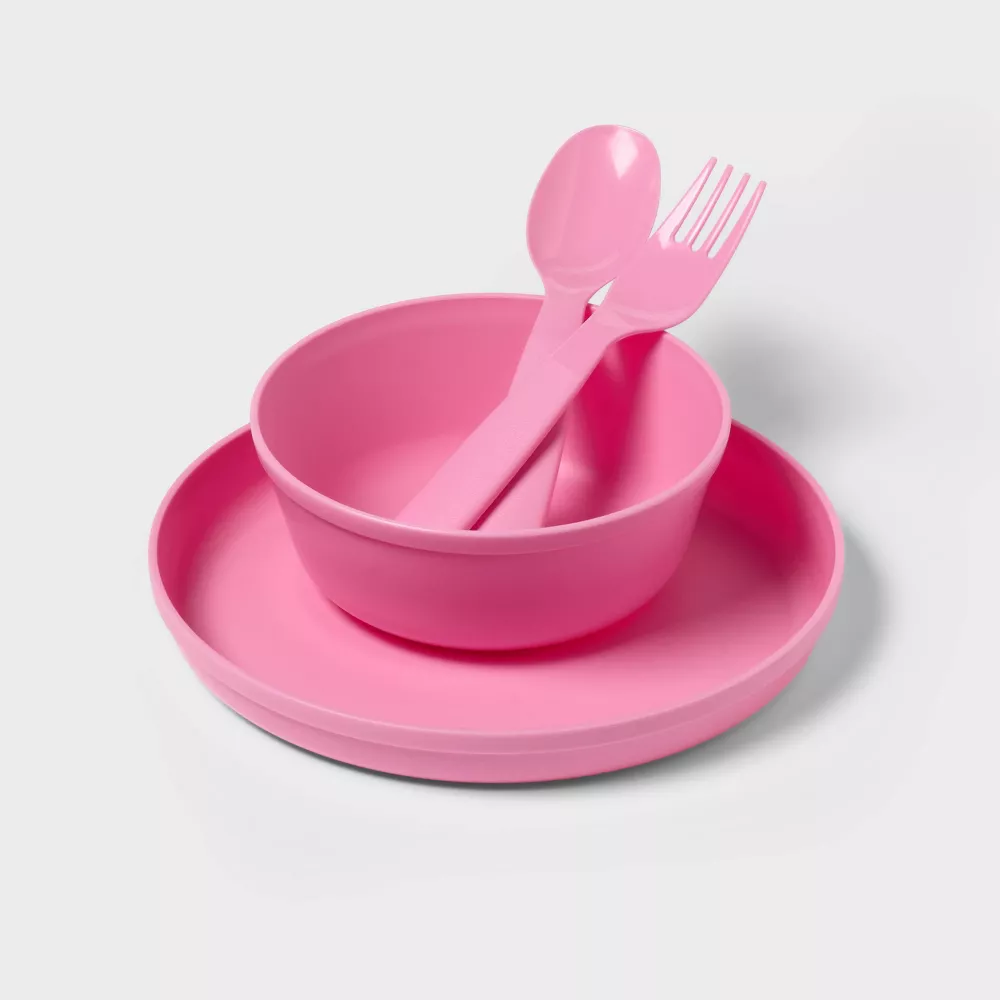 Juego de vajilla de plástico para niñas de 24 piezas - Imagen 4