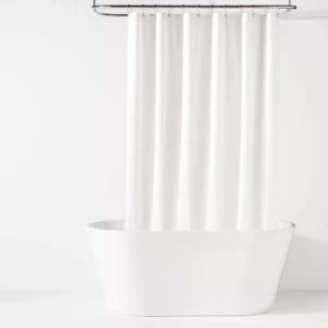 Cortina de baño color blanco de 177.8 x 180.3 cm  -Room Essentials