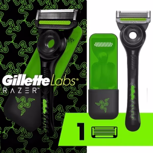 Maquina de afeitar para caballero, con mango reutilizable de 5 hojas, recambio y estuche -GilletteLabs