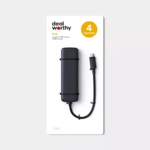 Hub USB-C 4 en 1 con 2 puertos USB-C y 2 puertos USB-A Gen2 - Dealworthy