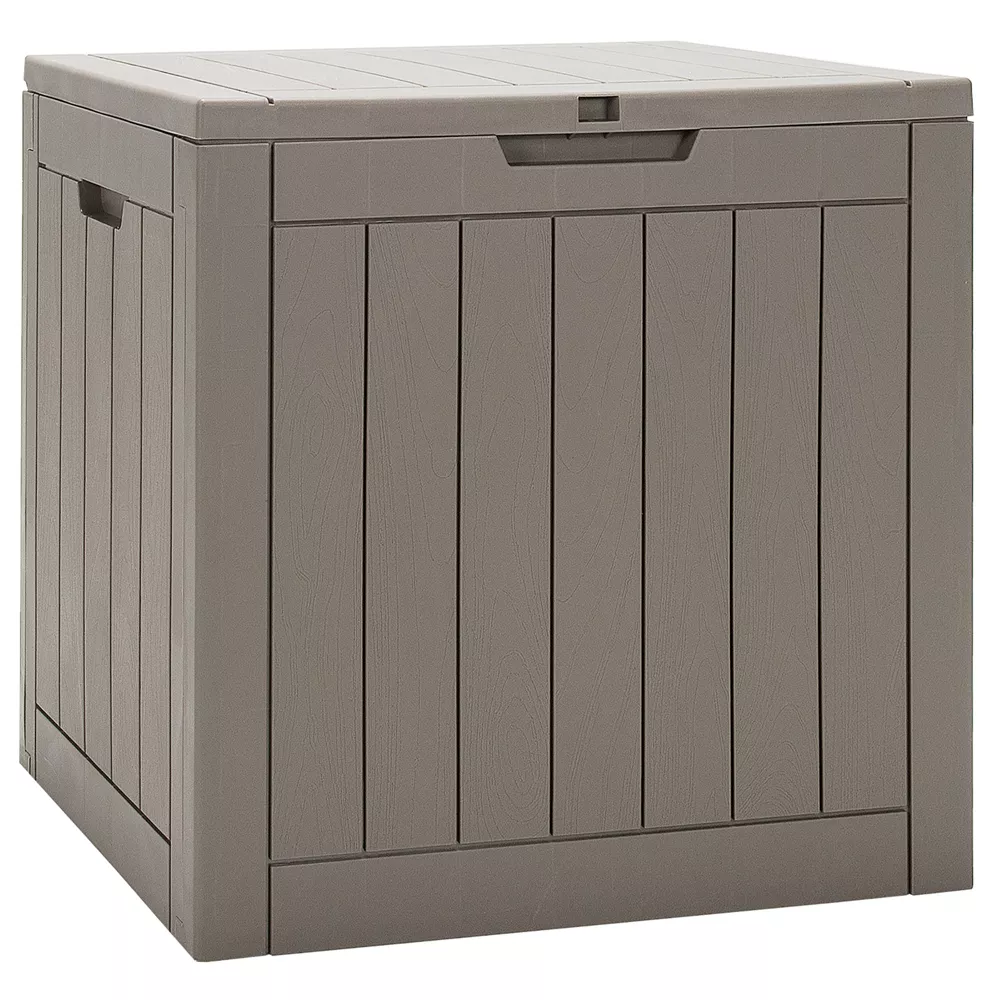 Caja de almacenamiento de 30 galones, color marrón -Costway