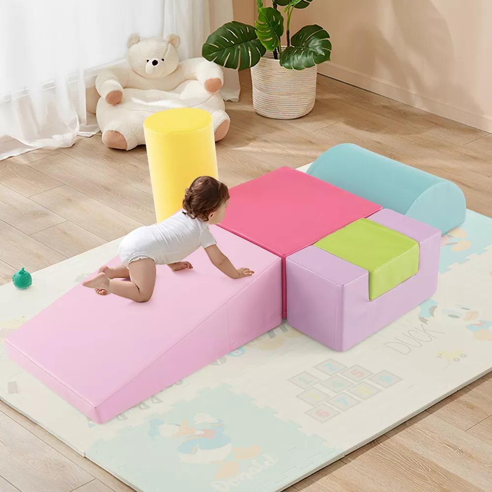 Set de 6 bloques de espuma suave para trepar y gatear multicolor -Costway - Imagen 7