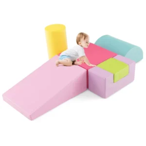 Set de 6 bloques de espuma suave para trepar y gatear multicolor -Costway