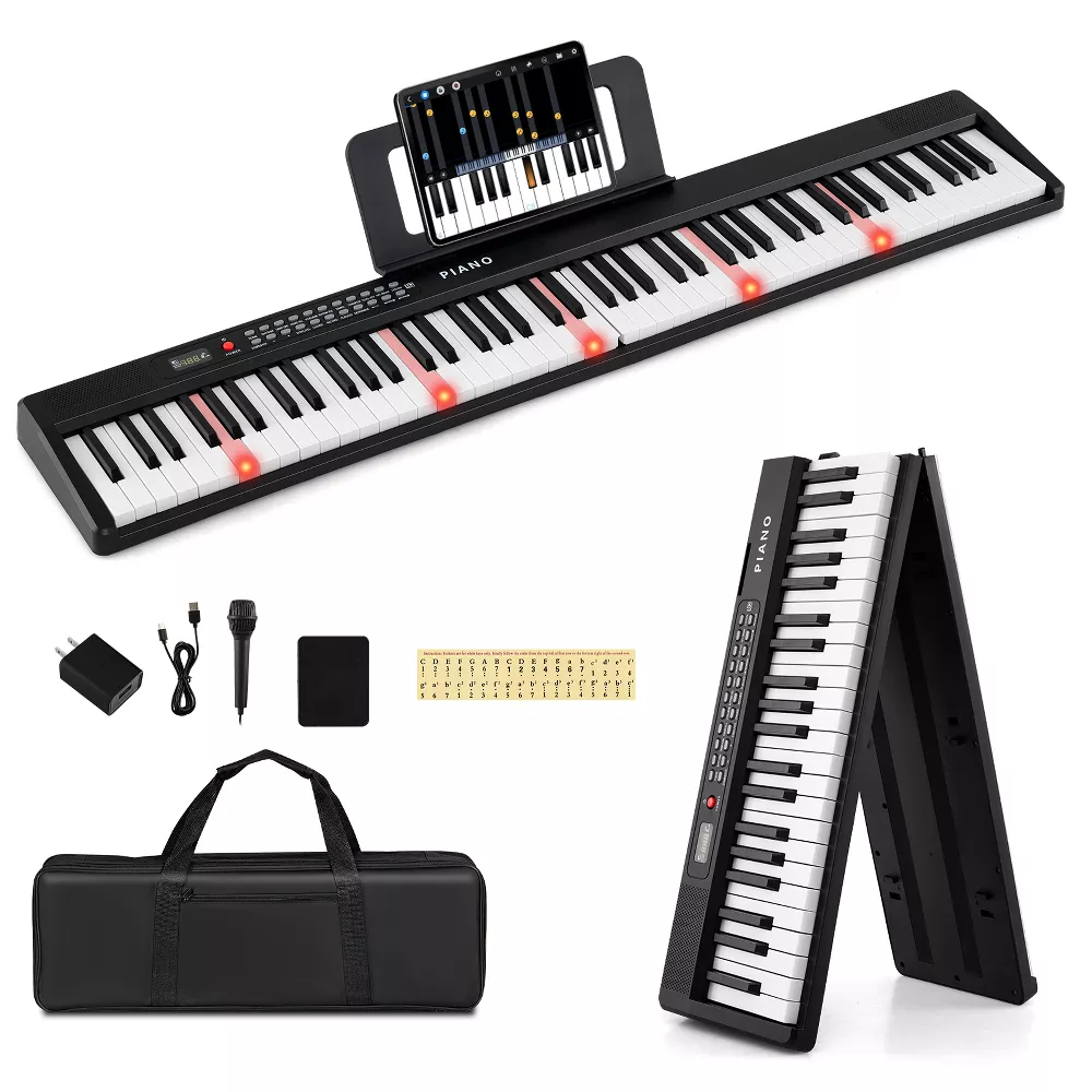 Teclado de piano plegable de 88 teclas -Costway