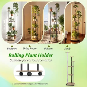 Alternative view of Soporte para plantas de 6 niveles con modos de iluminación ajustables y control remoto -Costway