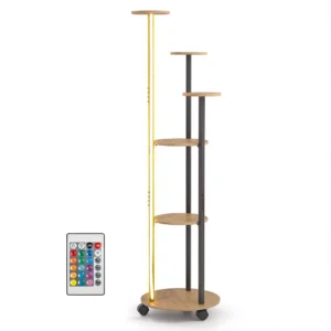 Soporte para plantas de 6 niveles con modos de iluminación ajustables y control remoto -Costway