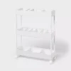 Carrito de almacenamiento con ruedas y accesorios, color blanco - Brightroom