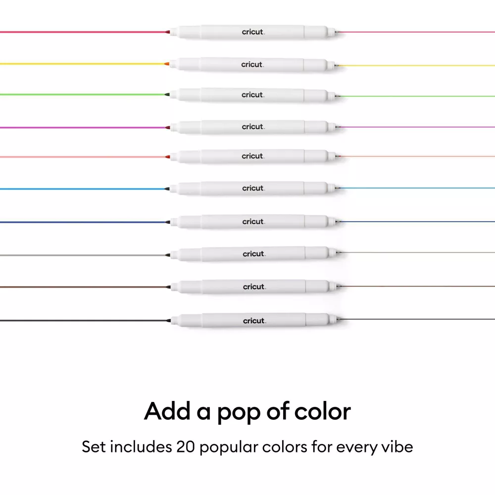 Paquete de 20 marcadores de doble punta con adaptador -Cricut Ultimate - Imagen 2