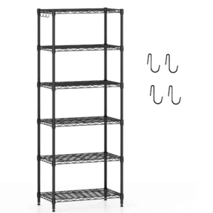 Alternative view of Estantería metálica de 6 niveles, capacidad de 408 kg -Costway