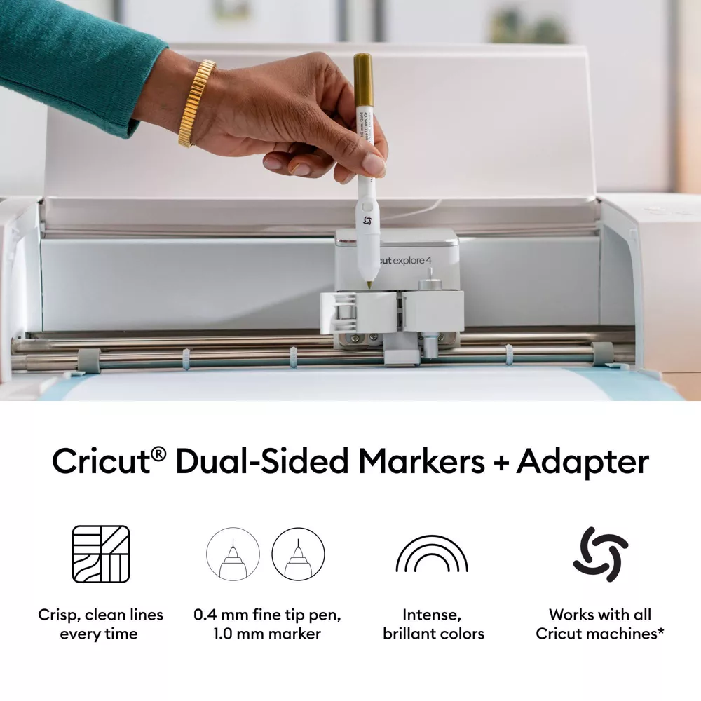 Paquete de 20 marcadores de doble punta con adaptador -Cricut Ultimate - Imagen 3