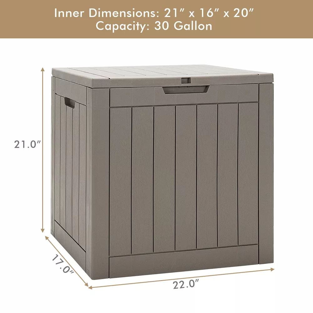 Caja de almacenamiento de 30 galones, color marrón -Costway - Imagen 7
