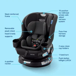Alternative view of Silla para carro 2 en 1 convertible, giro 360 con inclinación ajustable y portavasos  -Graco
