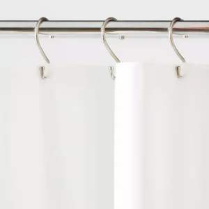 Alternative view of Cortina de baño color blanco de 177.8 x 180.3 cm  -Room Essentials
