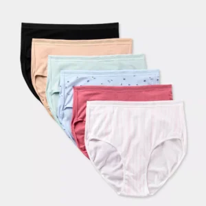Paquete de 6 calzones tipo bragas para dama talla M -Auden