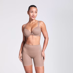 Calzón reductor de muslos y cintura alta para dama talla 1X, color champagne -ASSETS by SPANX
