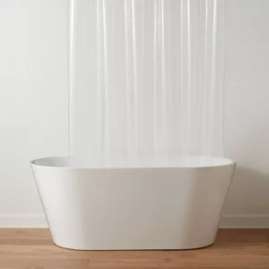 Cortina de baño color transparente de 180.3 x 180.3 cm -Threshold