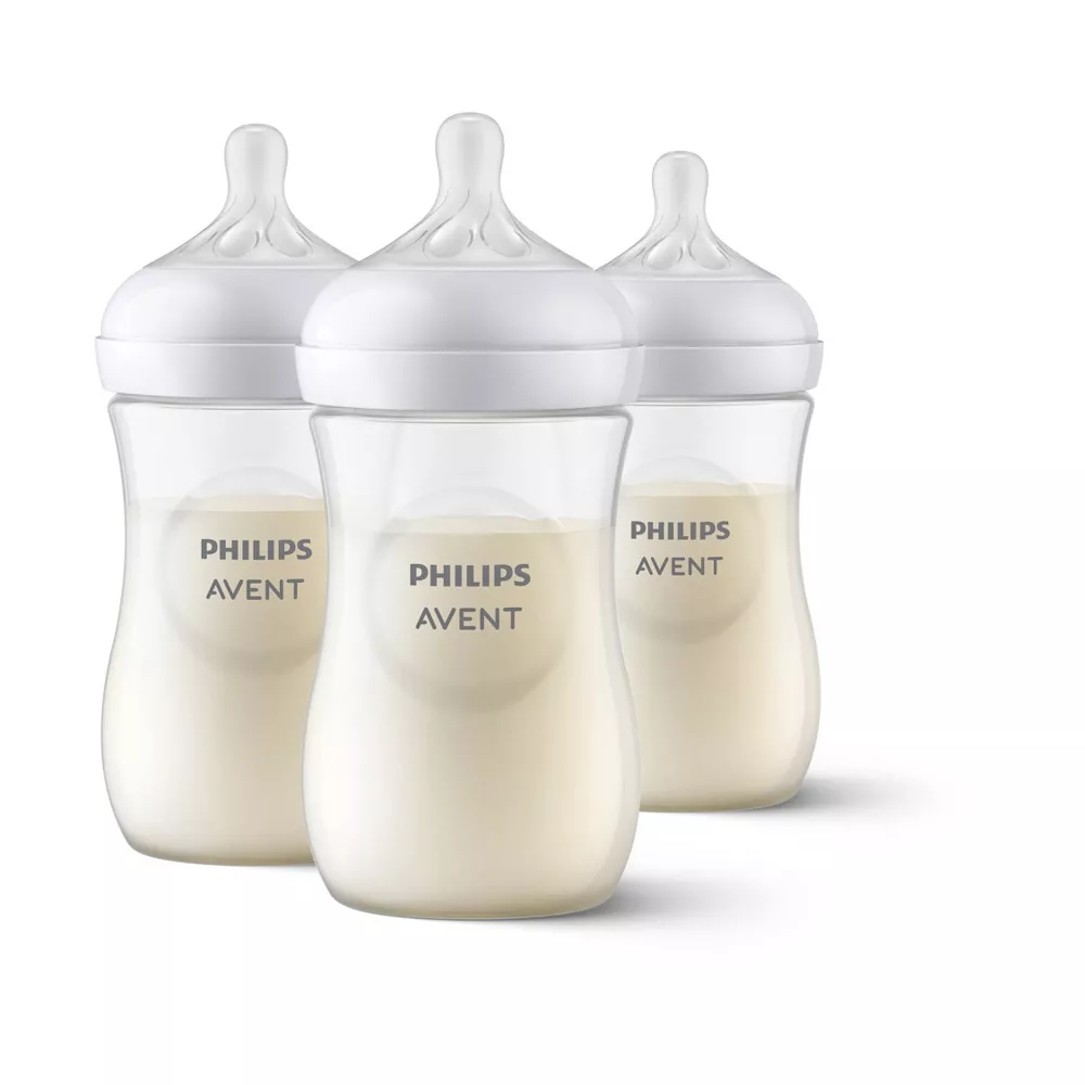 Paquete de 3 biberones de 266 ml, transparentes talla 3/6 meses -Philips