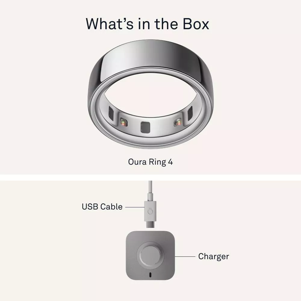 Anillo con tecnología Smart Sensing de titanio diseño en plata de medida 11 -Oura 4 - Imagen 3