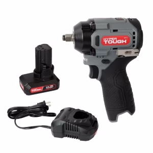 Llave de impacto de 12 V con batería de iones de litio de 4.0 Ah y cargador -Hyper Tough