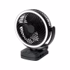 Ventilador de mesa de 7" y 4 velocidades recargable con luz LED -Mainstays
