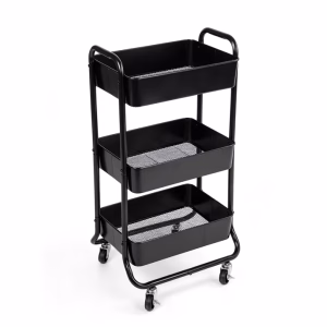 Carrito metálico organizador de 3 niveles con llantas -Mainstays
