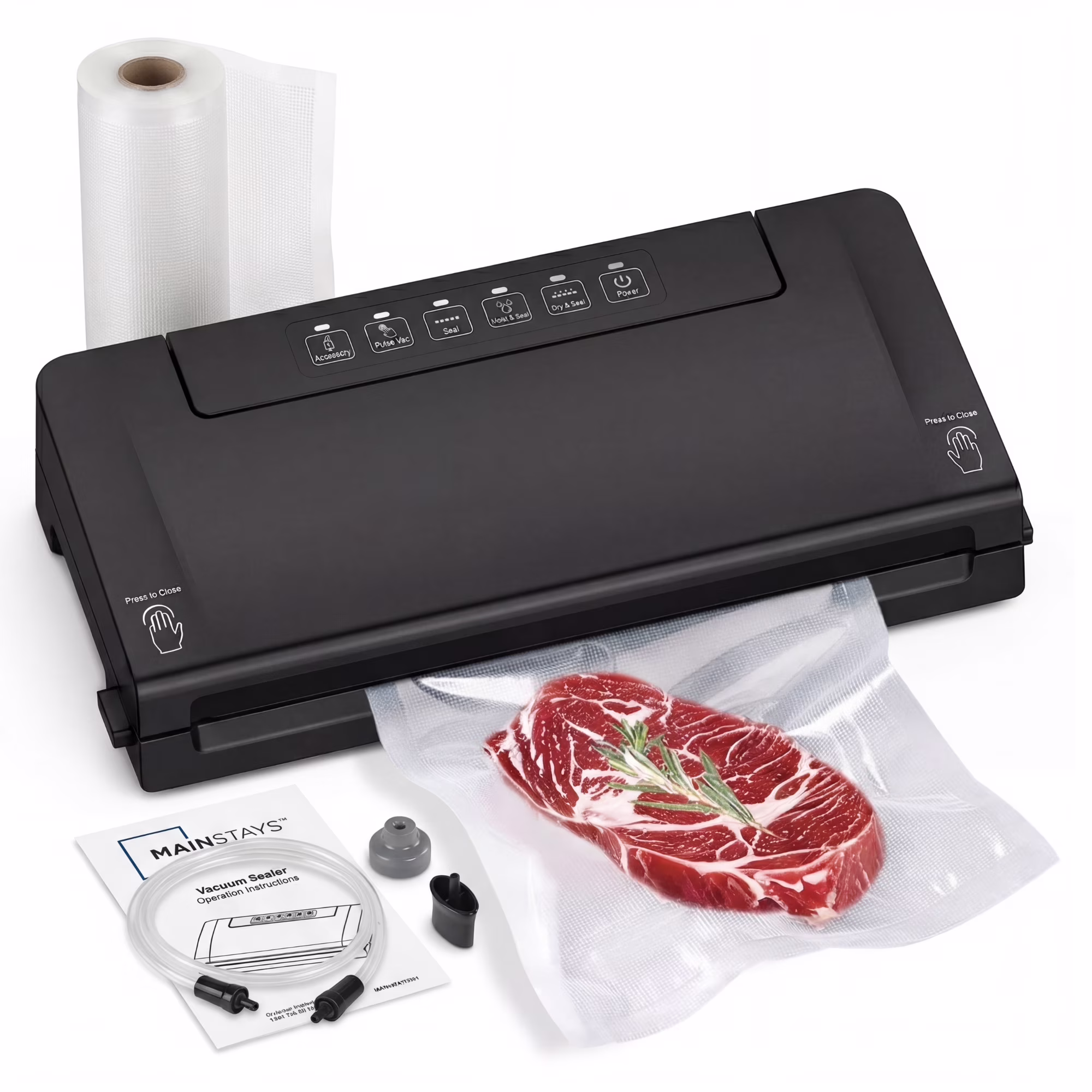 Selladora de alimentos multimodo con cortador de bolsas integrado -Mainstays