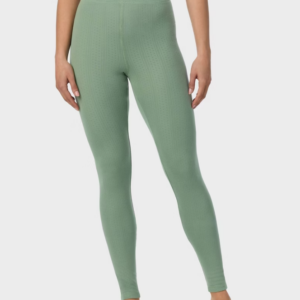 Leggins térmicos para dama talla L, color verdes con diseño invernal -Cuddl Duds