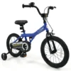 Bicicleta para niños de 16 pulgadas con casco y protección, color azul oscuro -Costway
