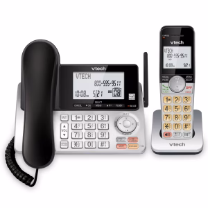 Teléfono fijo con sistema de contesta con cable/inalámbrico de alcance extendido -VTech