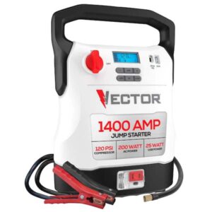Arrancador de batería de 1400 amperios, compresor, USB y alimentación de CA -VECTOR
