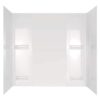Revestimiento adhesivo para baño de cinco piezas, en blanco brillante -Delta