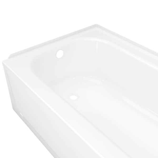 Bañera empotrable de 152 cm x 76 cm con desagüe a la izquierda, color blanco -Bootz - Imagen 8