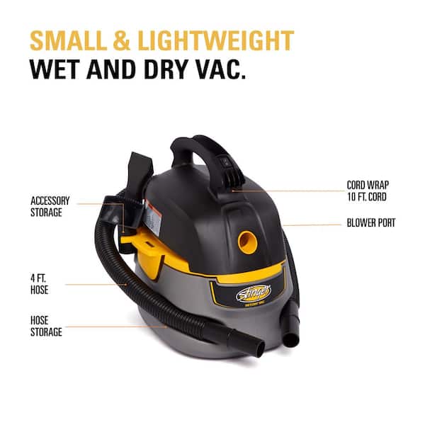 Aspiradora industrial de 2.5 galones, 1.75 HP de potencia máxima para uso en seco y húmedo -RIDGID - Imagen 3