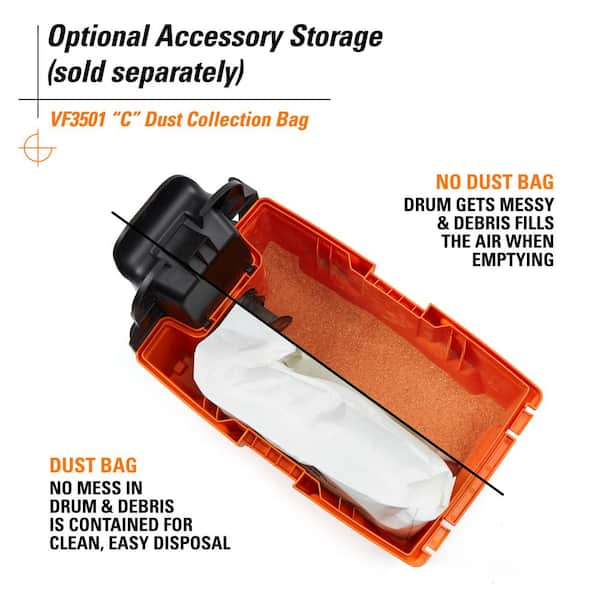 Aspiradora industrial de 3 galones, 5.0 HP de potencia máxima para uso en seco y húmedo -RIDGID - Imagen 8