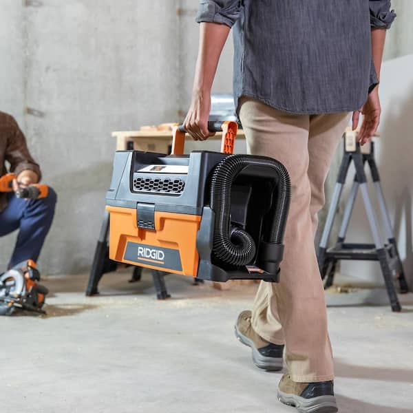 Aspiradora industrial de 3 galones, 5.0 HP de potencia máxima para uso en seco y húmedo -RIDGID - Imagen 7