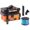 Aspiradora industrial de 3 galones, 5.0 HP de potencia máxima para uso en seco y húmedo -RIDGID