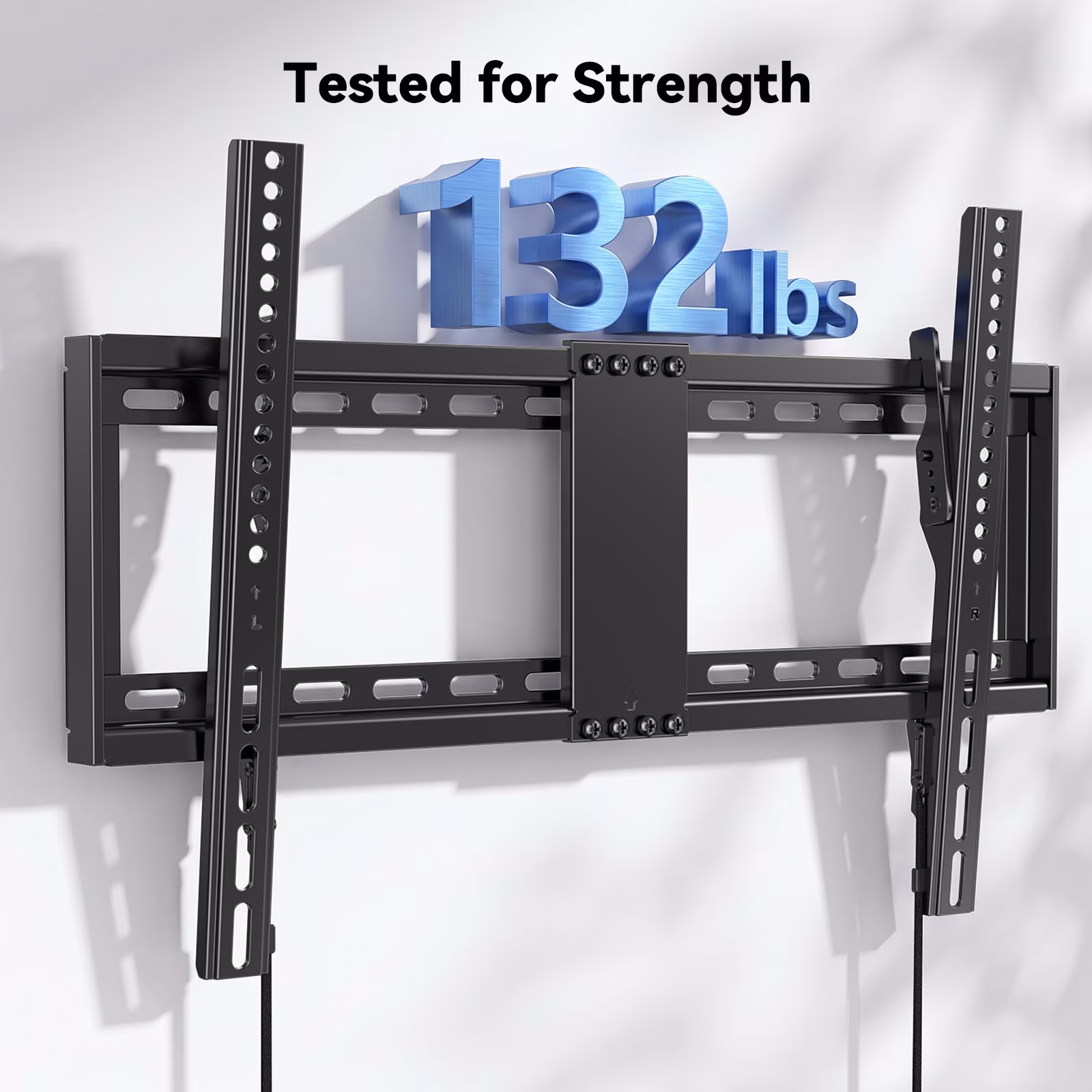 Soporte de pared para TV de 37 a 95 pulgadas hasta 132 libras -MountFTV - Imagen 6