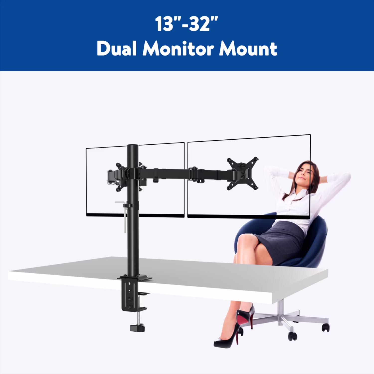 Soporte dual para monitores de hasta 32 pulgadas -Onn - Imagen 2