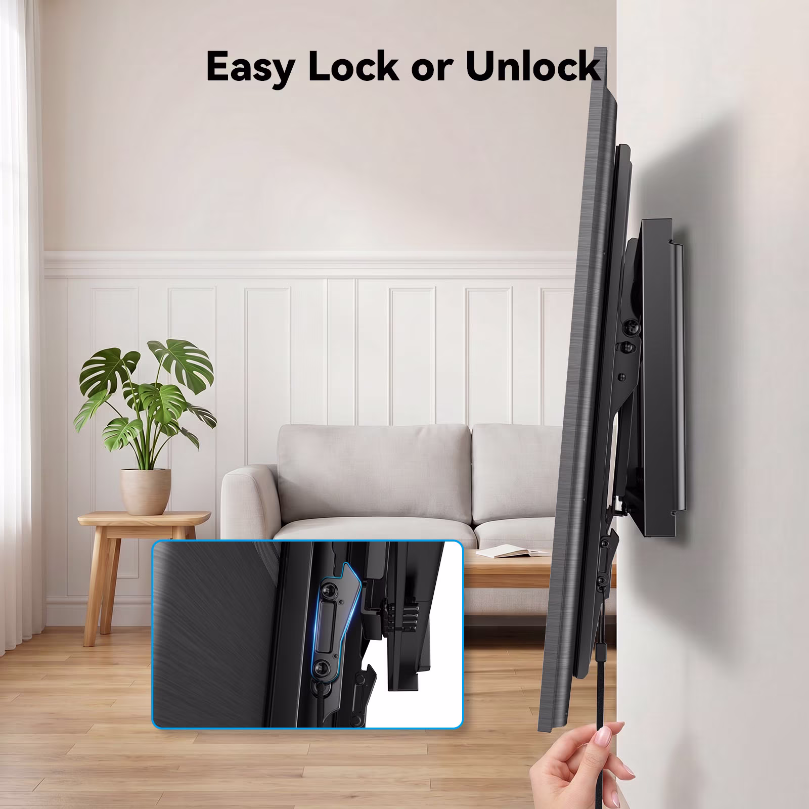 Soporte de pared para TV de 37 a 95 pulgadas hasta 132 libras -MountFTV - Imagen 4
