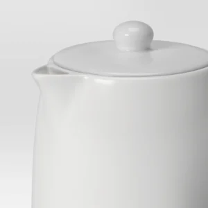 Alternative view of Tetera de porcelana blanca de 1,5 litros (50 oz) -Threshold