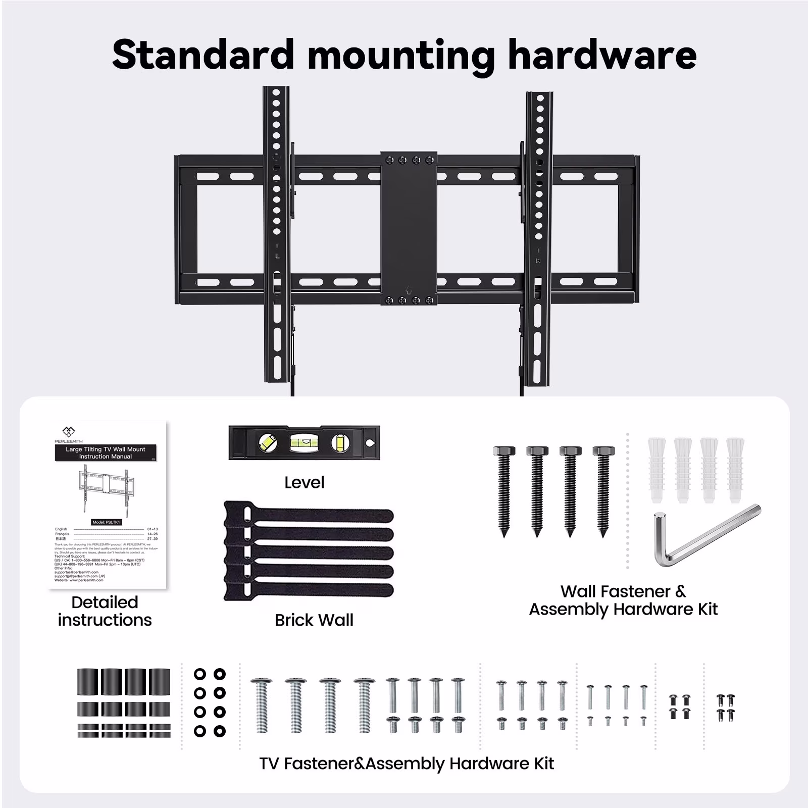 Soporte de pared para TV de 37 a 95 pulgadas hasta 132 libras -MountFTV - Imagen 2
