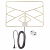 Antena de TV de interior transparente con alcance de 56 km y cable coaxial -Onn