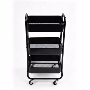 Alternative view of Carrito metálico organizador de 3 niveles con llantas -Mainstays
